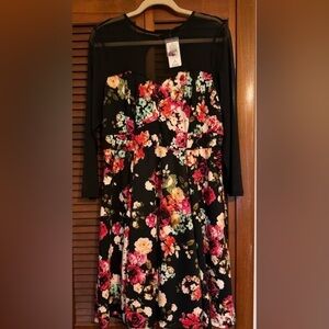 Torrid Mini Scuba Illusion Neck Dress